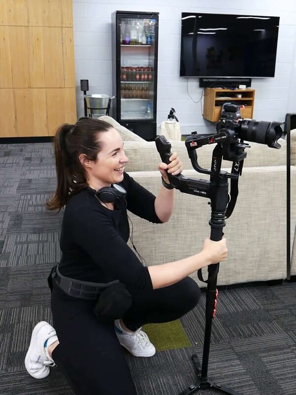 Setting up the camera for a shoot
