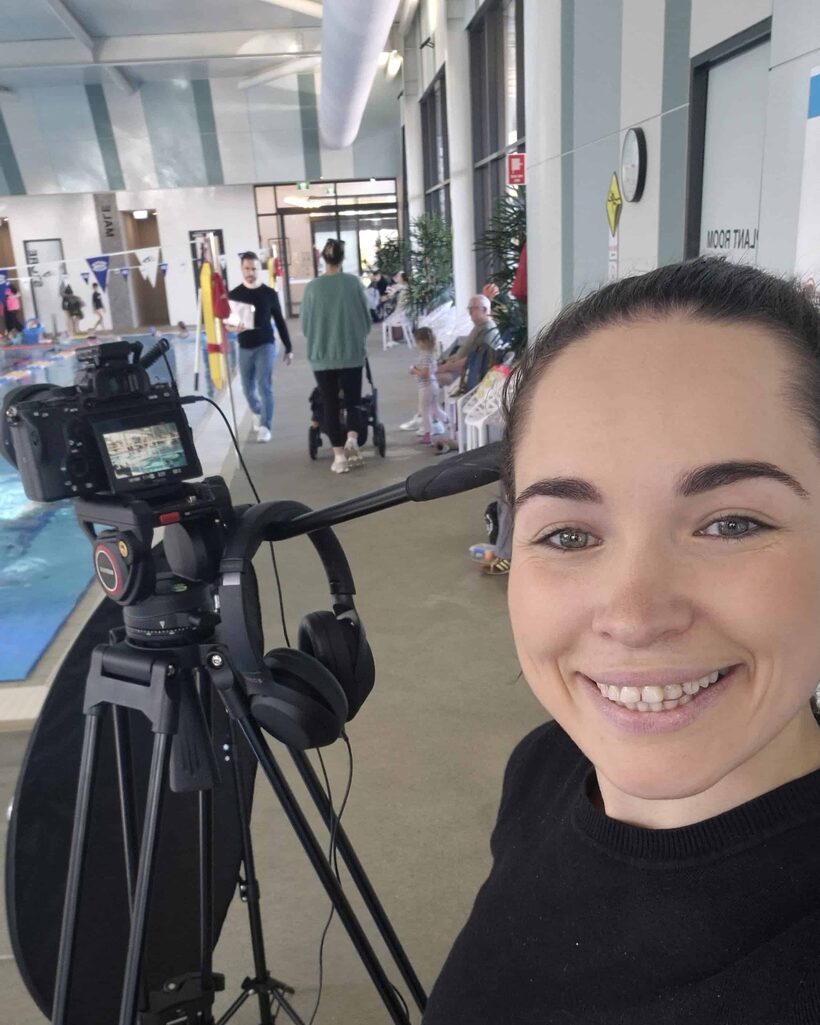 Laura, founder of Beeline, on a shoot